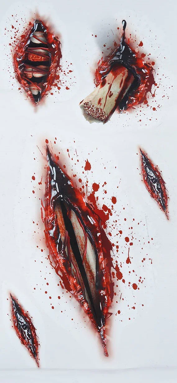 Tatuajes Adhesivos de Heridas Abiertas Sangrientas - Image 2