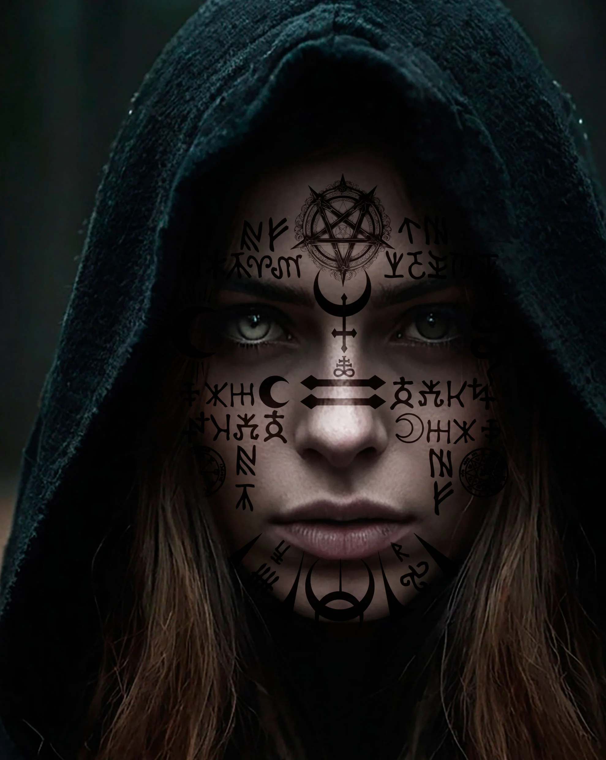Tatuajes Adhesivos Satánicos para la Cara - Image 2