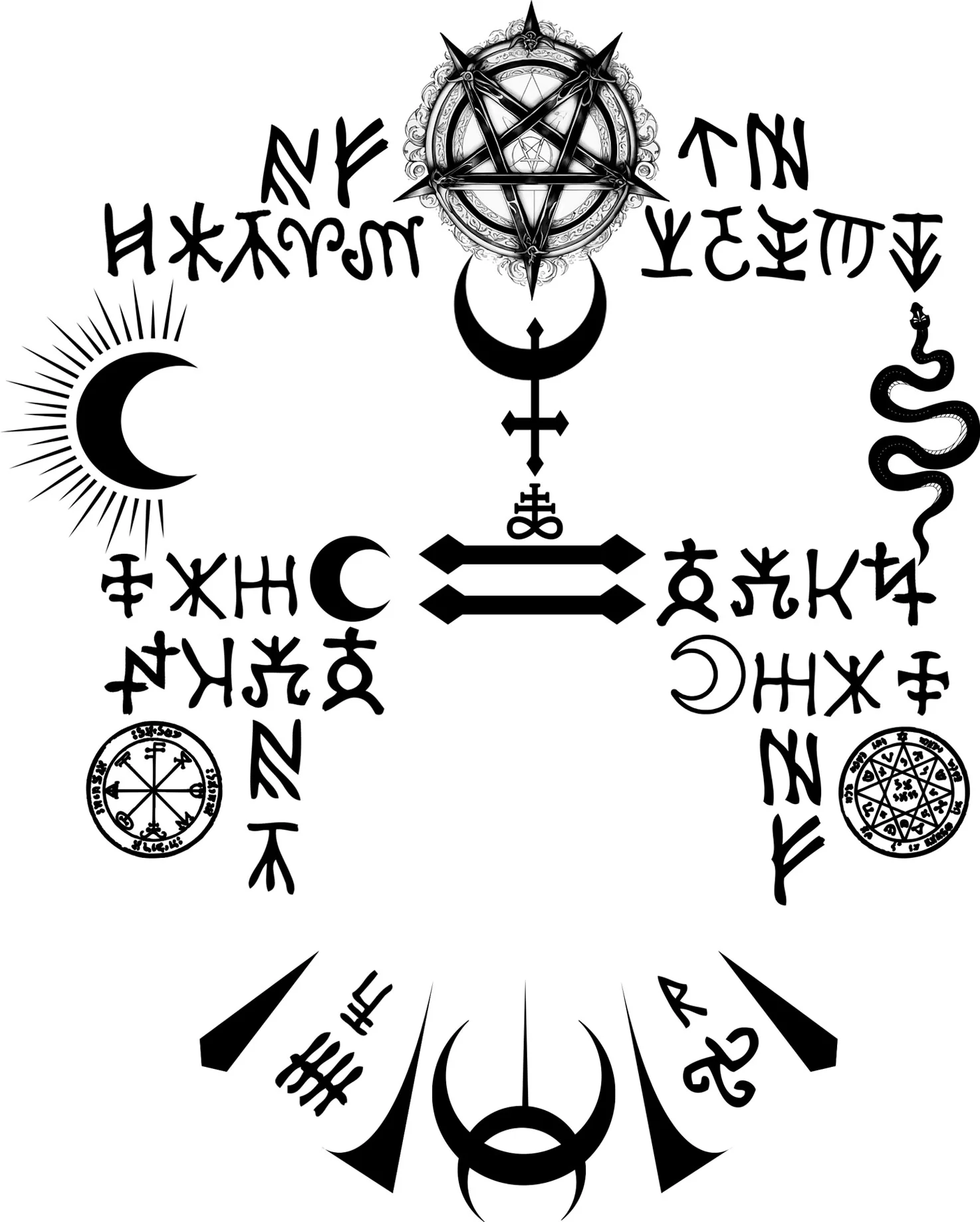 Tatuajes Adhesivos Satánicos para la Cara - Image 3