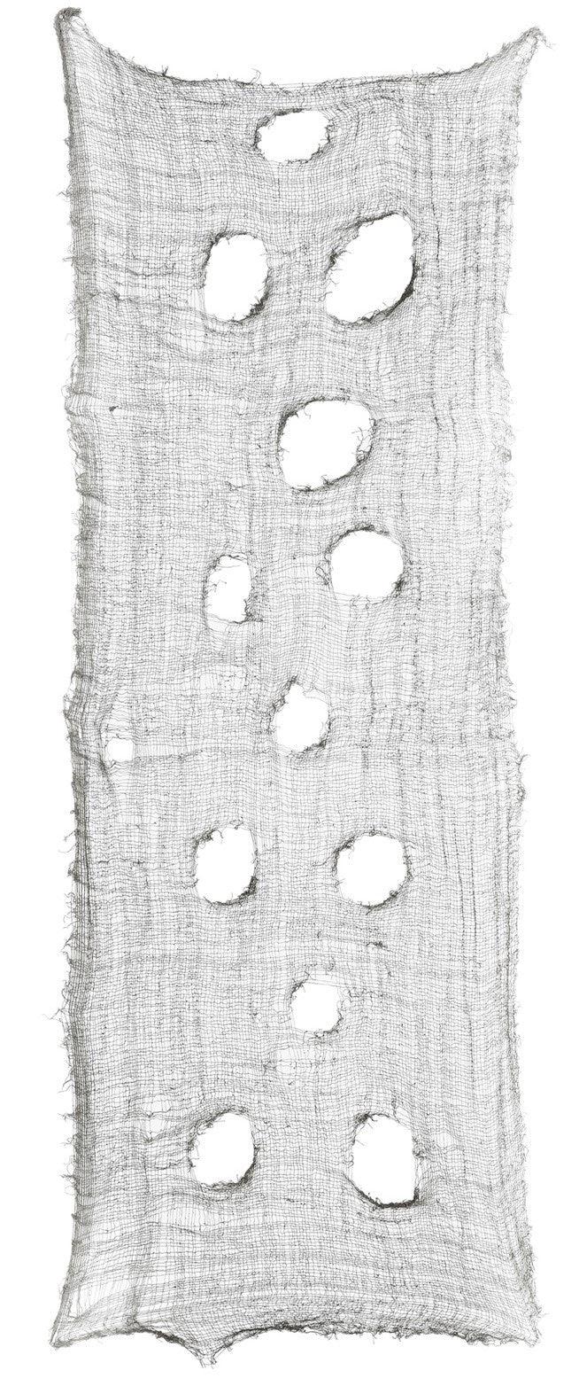 Tela Terrorífica Gris para Decoración de Halloween