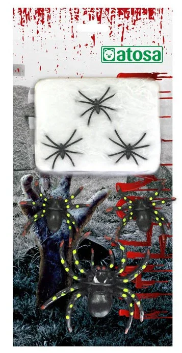 Telaraña con Arañas para Decoración de Halloween - Image 2