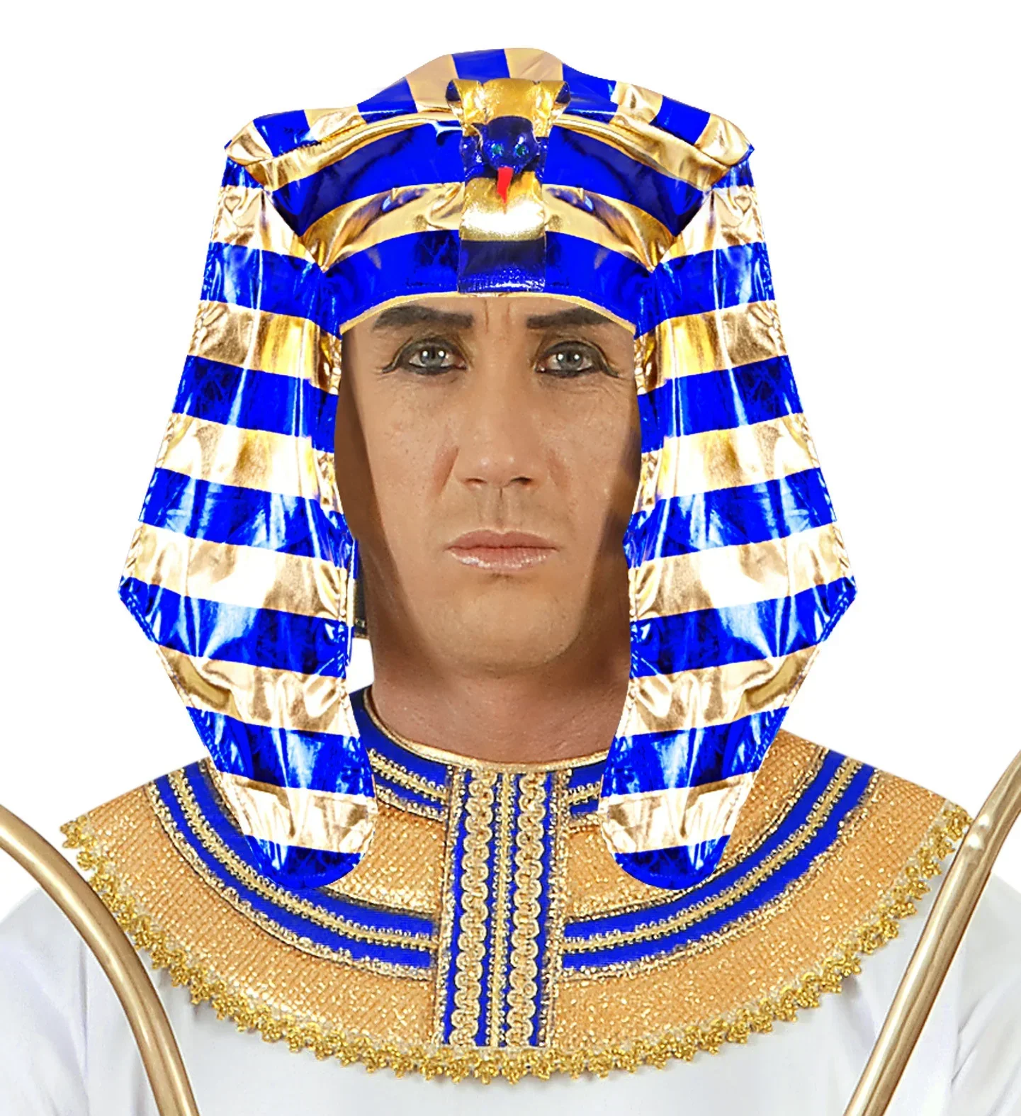 Tocado de Faraón Egipcio Dorado y Azul - Image 2
