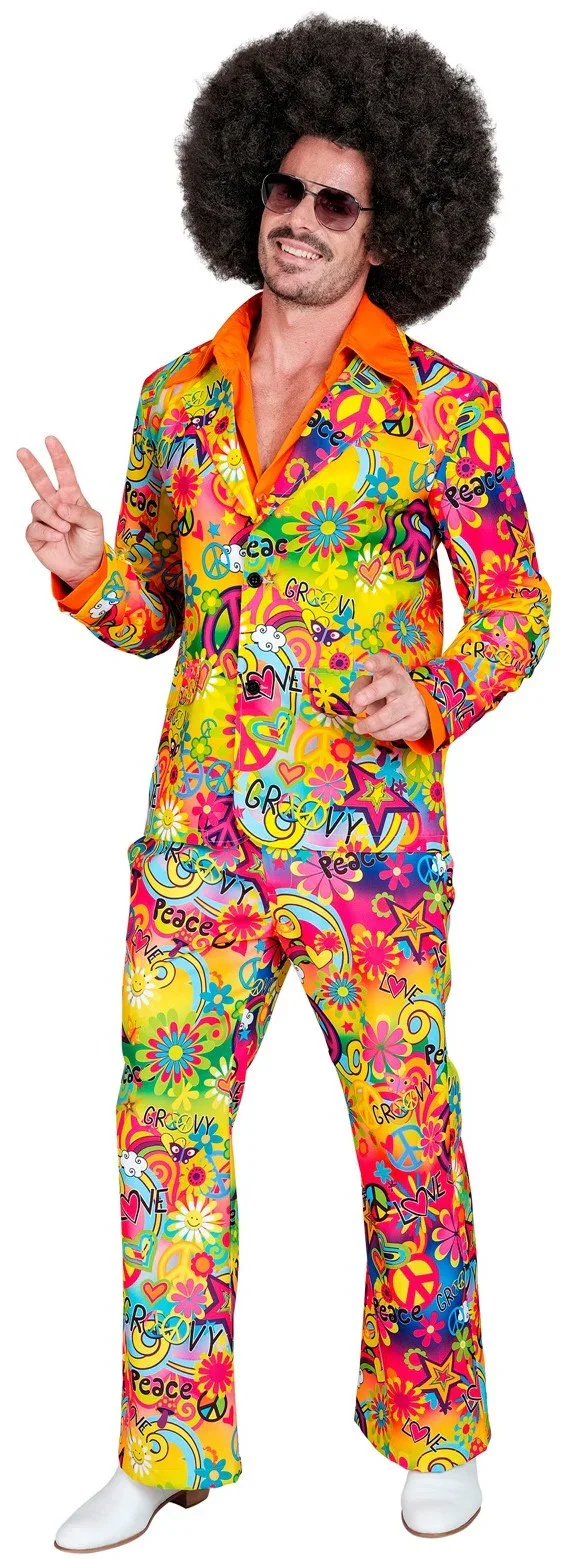 Traje Años 60 con Estampado Hippie para Hombre - Image 2