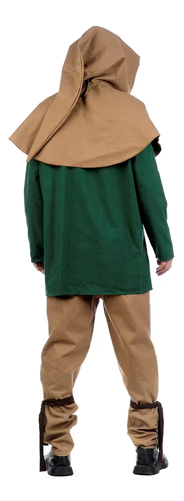 Traje de Campesino Medieval Verde - Image 2