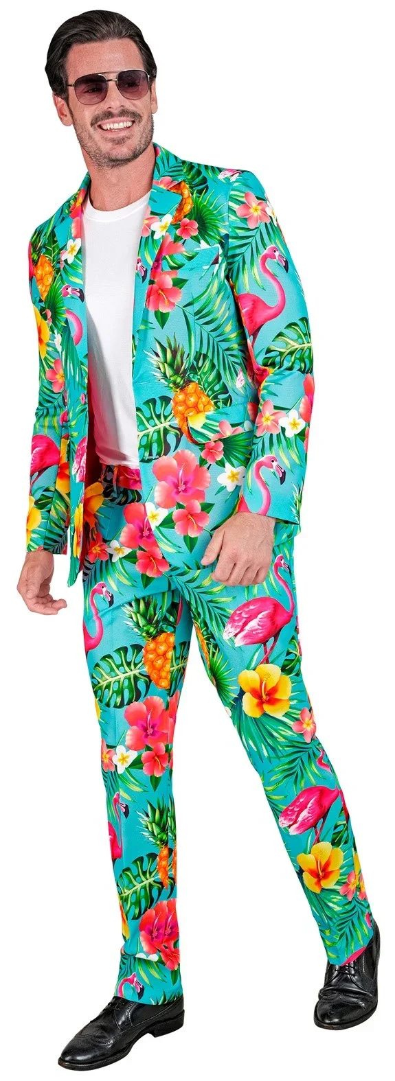 Traje con Estampado Hawaiano Tropical para Hombre