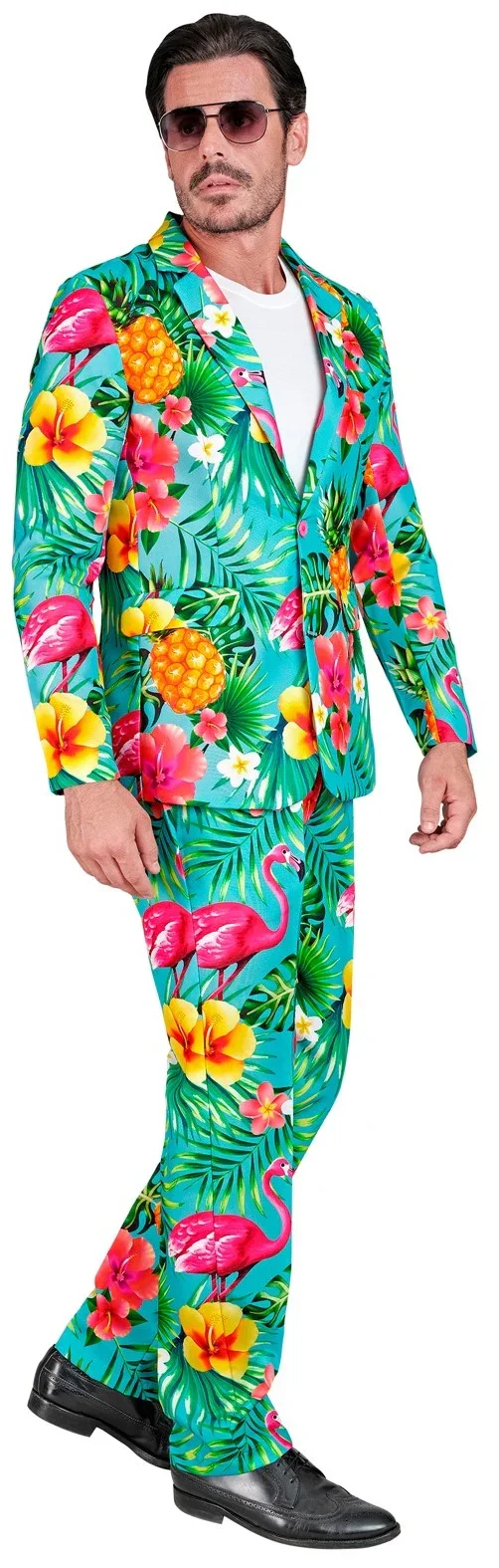 Traje con Estampado Hawaiano Tropical para Hombre - Image 4