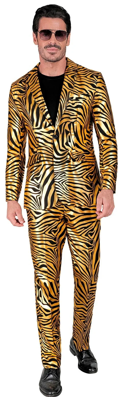 Traje con Estampado de Tigre Dorado para Hombre - Image 2