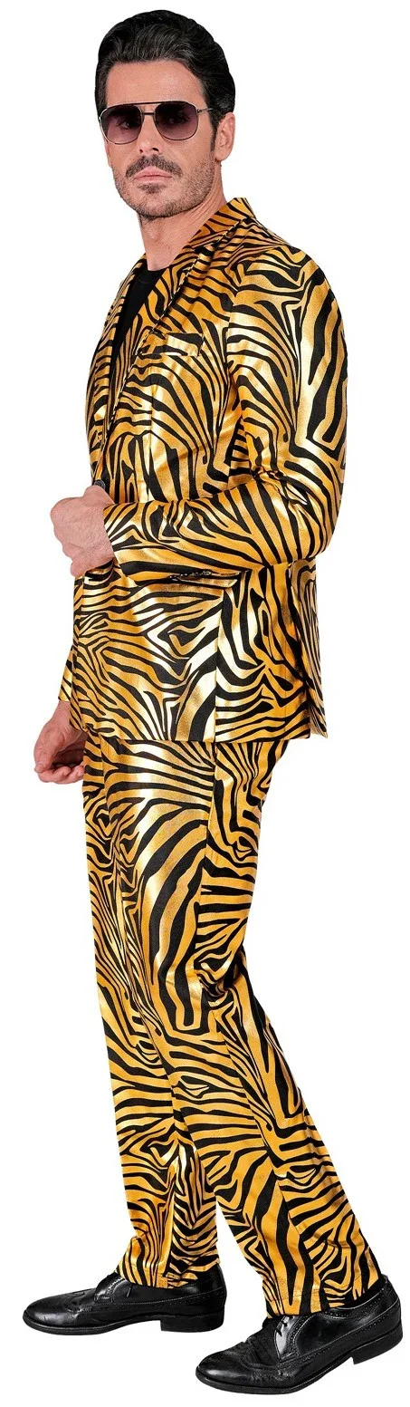 Traje con Estampado de Tigre Dorado para Hombre - Image 4