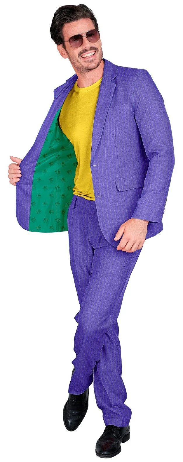 Traje de Joker Morado con Rayas para Hombre - Image 4