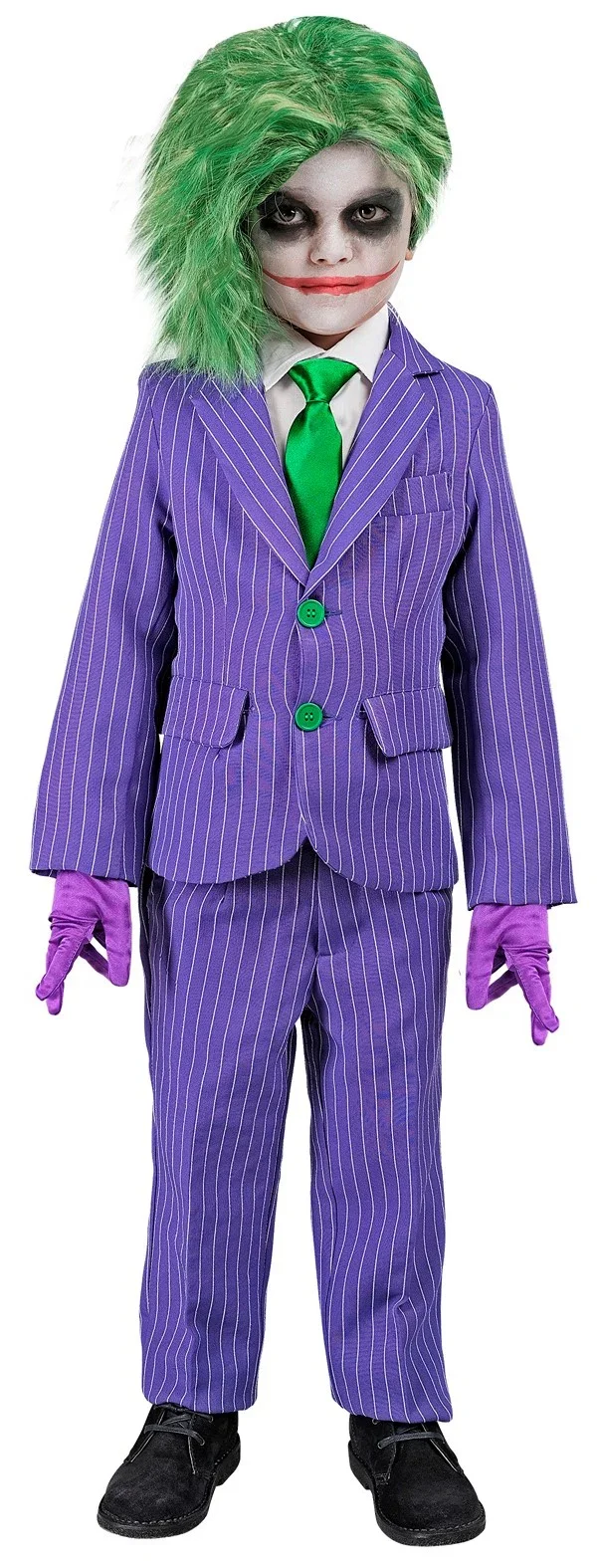 Traje de Joker Morado con Rayas para Niño