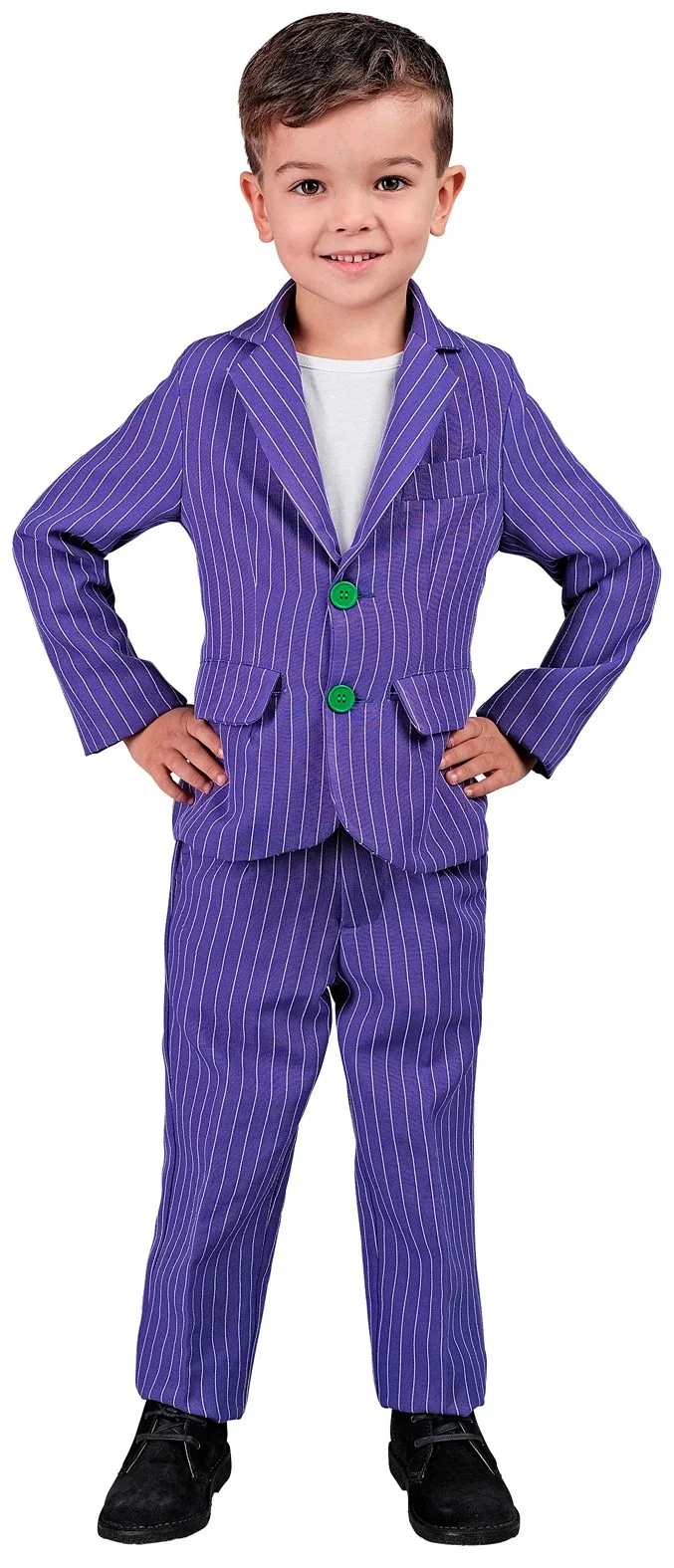 Traje de Joker Morado con Rayas para Niño - Image 2