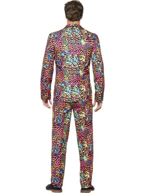 Traje Neón Salvaje Años 80 para Hombre - Image 2