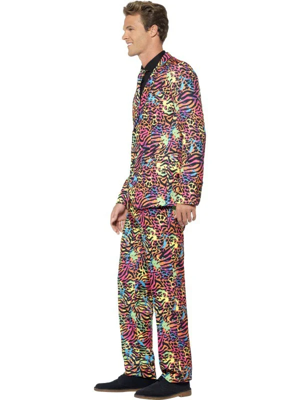 Traje Neón Salvaje Años 80 para Hombre - Image 3