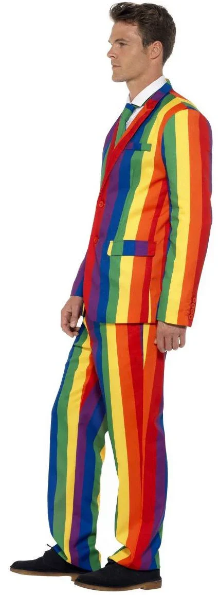Traje de Rayas Multicolor para Hombre - Image 3