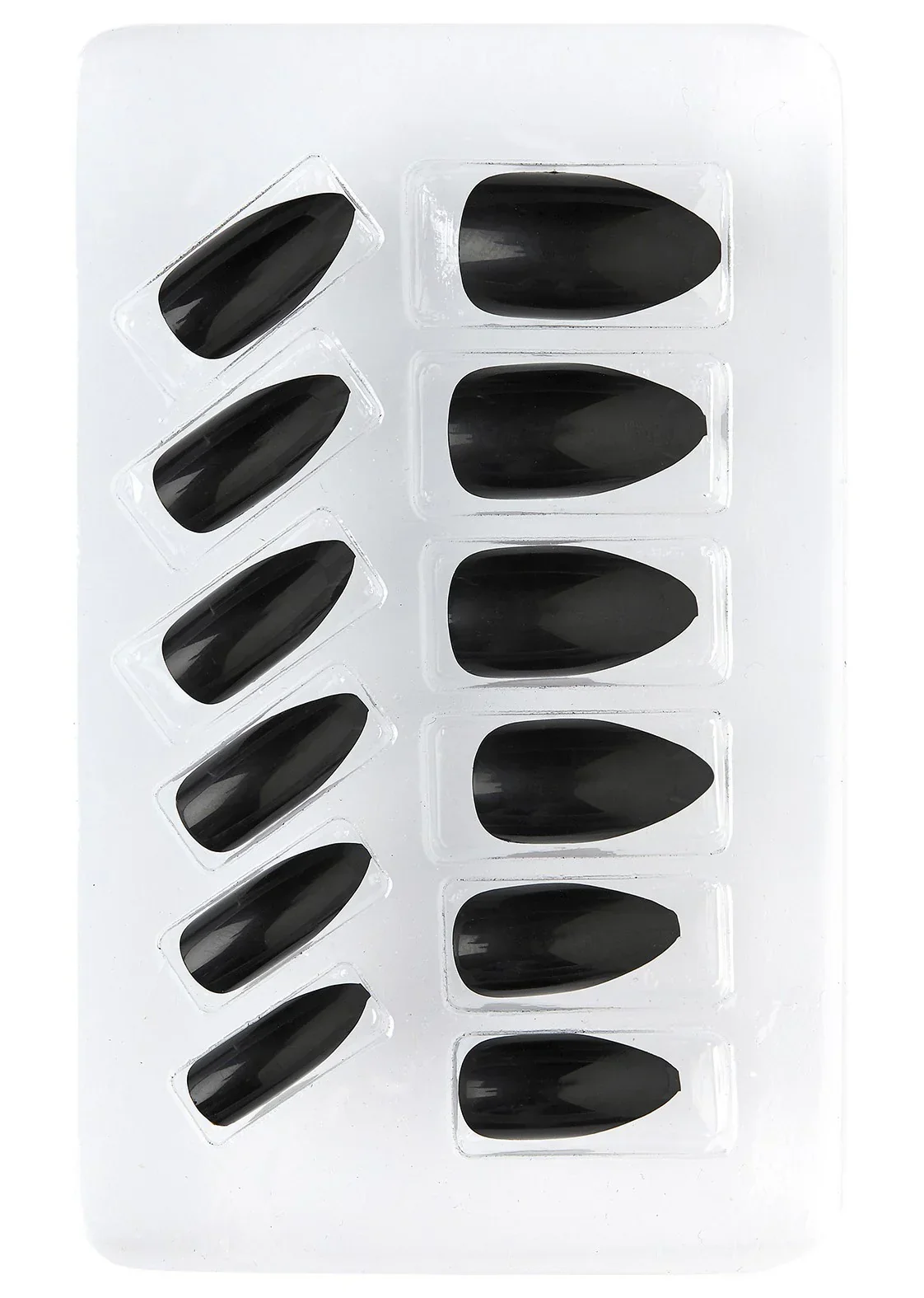 Uñas Postizas Negras con Punta - Image 2