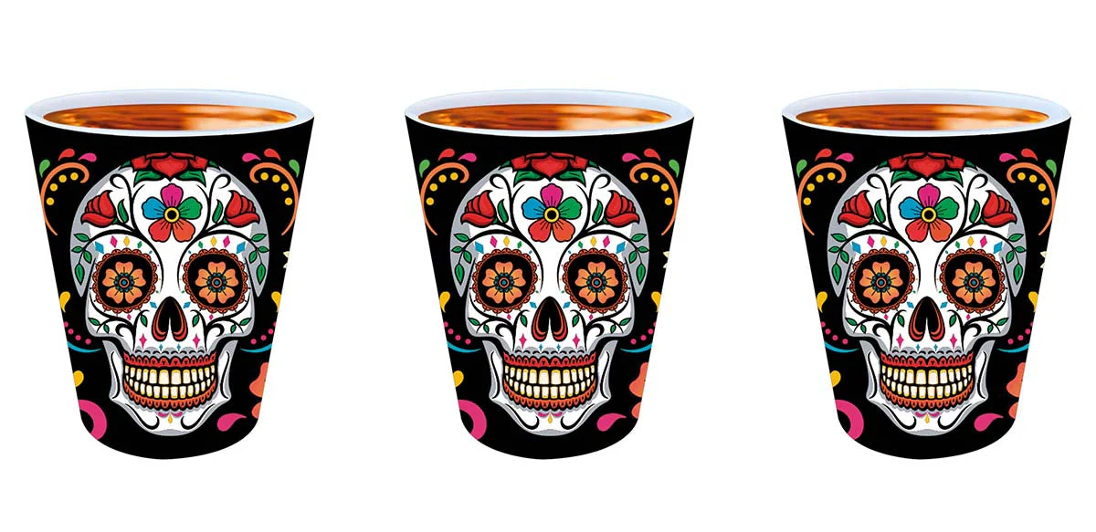 Vasos de Chupito Día de Los Muertos