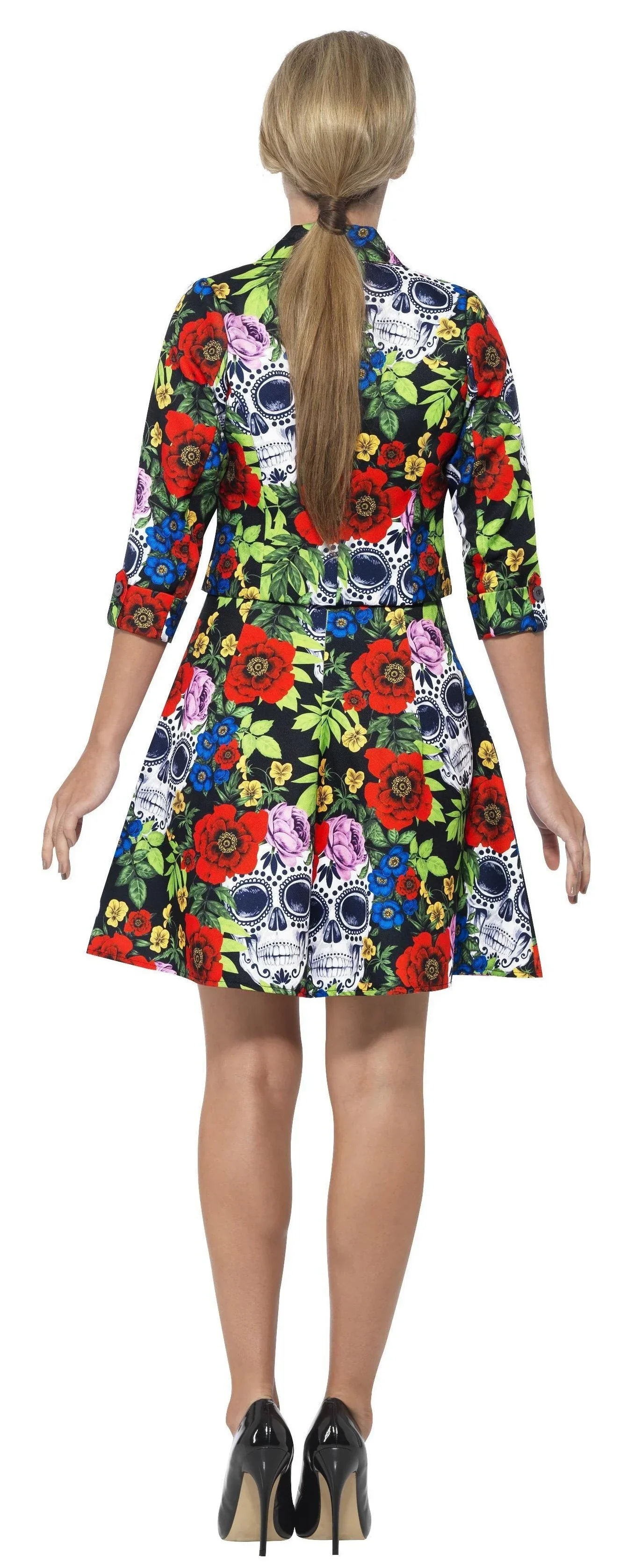 Vestido de Catrina Muerte Mexicana para Mujer - Image 3