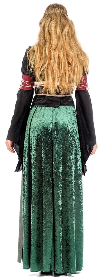 Vestido de Princesa Medieval Verde para Mujer - Image 2