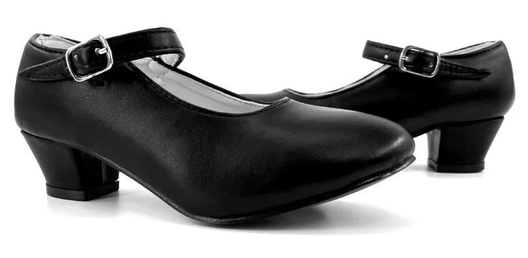 Zapatos de Flamenca Negros con Tacón para Mujer