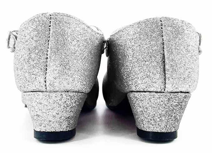 Zapatos de Tacón Plateados con Purpurina para Mujer - Image 6